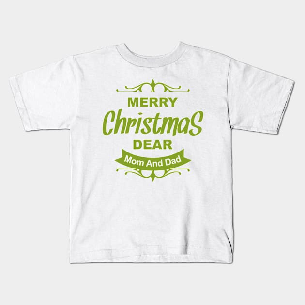 Merry Christmas Gift For Mom Dad Kids T-Shirt by Toogoo